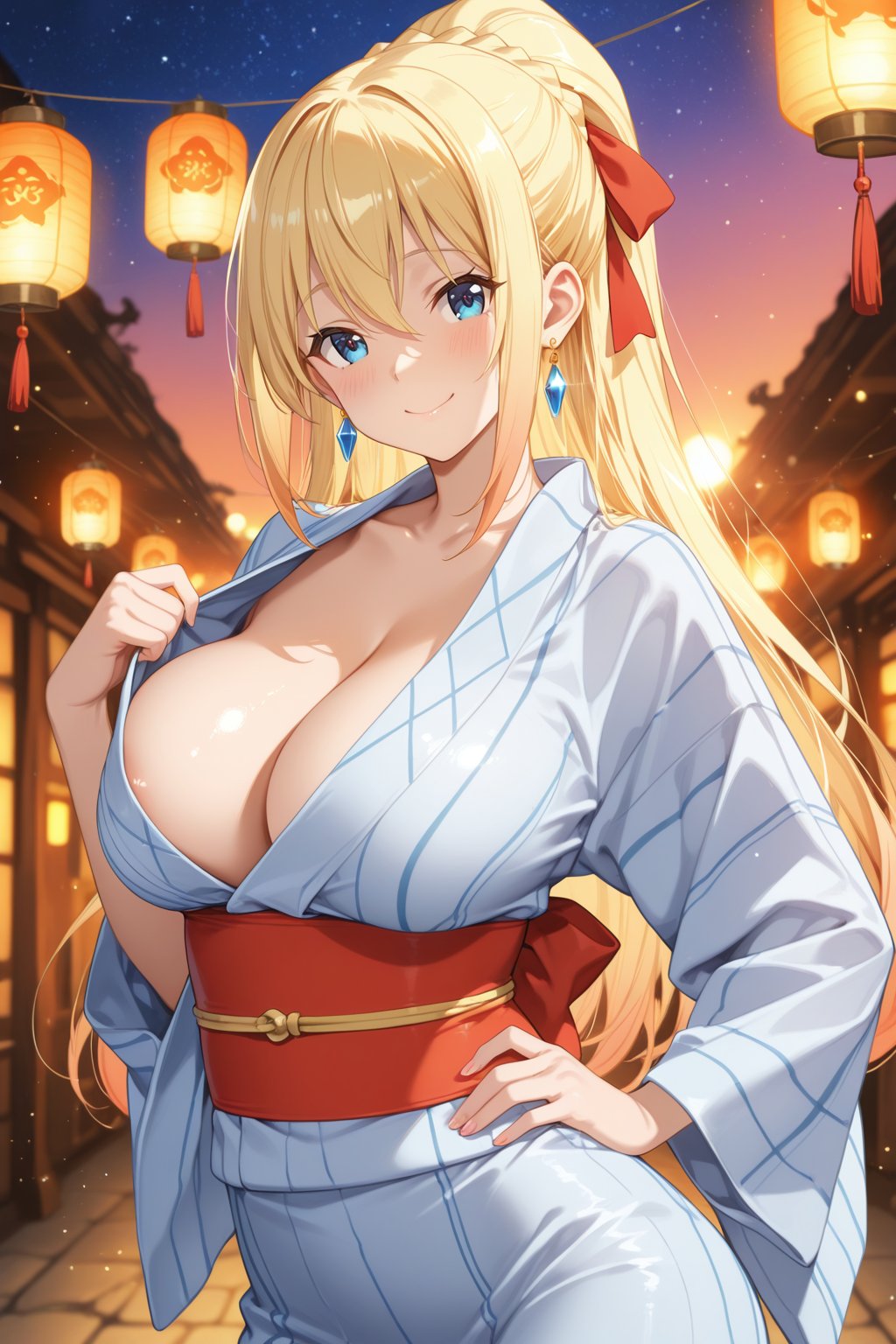 Darkness in a festival night setting